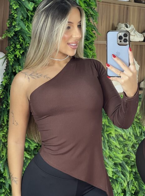blusa manga longa natasha marrom