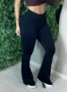calça legging apeluciada flare safira preto