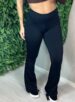 calça legging apeluciada flare safira preto