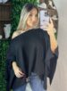blusa capa tricô preto