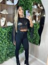 blusa capa tule preto