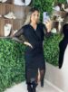 vestido midi manga longa bruninha preto