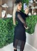 vestido midi manga longa bruninha preto