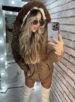 parka reversível 2 lados mabel caramelo