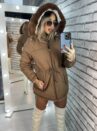 parka reversível 2 lados mabel caramelo