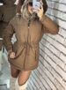 parka reversível 2 lados mabel caramelo