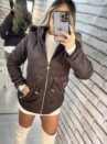 parka reversível suede e teddy joana marrom (cópia)