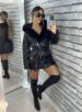 parka couro fake/courino elisabeth preto