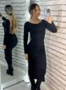 vestido midi bianca preto