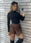 short saia courino vicky marrom
