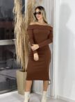 vestido midi helena marrom
