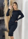 vestido midi helena marrom