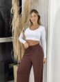 cropped manga longa ema branco