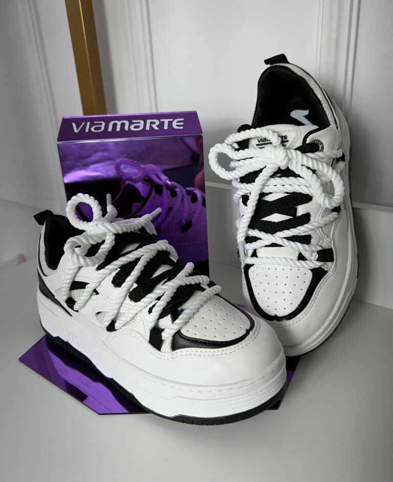 tênis cadarço branco/preto via marte 255 003 01 tênis cadarço branco/preto via marte 255 003 01