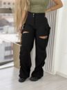 calça pantalona/jogger pedrita preto