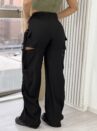 calça pantalona/jogger pedrita preto