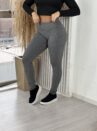 calça legging apeluciada lisa cinza