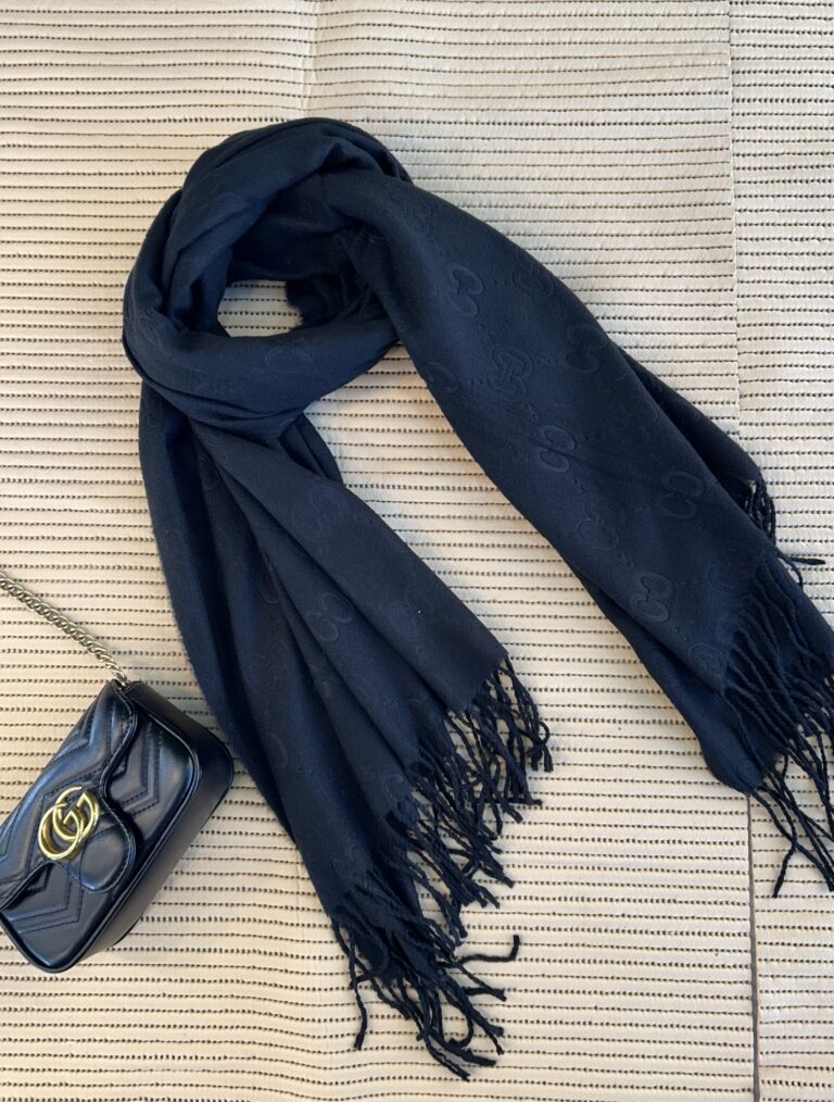 lenço flanelado estrela preto