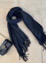 lenço flanelado estrela preto