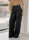 calça pantalona courino naty preto