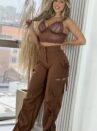 top cropped renda gio marrom