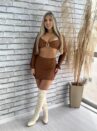 conjunto manga longa kelly marrom