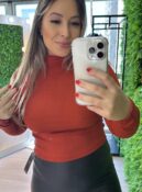 cacharel bruna canelada flaneada telha