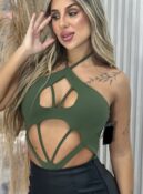 body poliamida livia verde