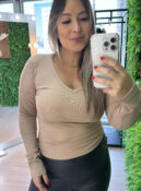 blusa manga longa flávia nude
