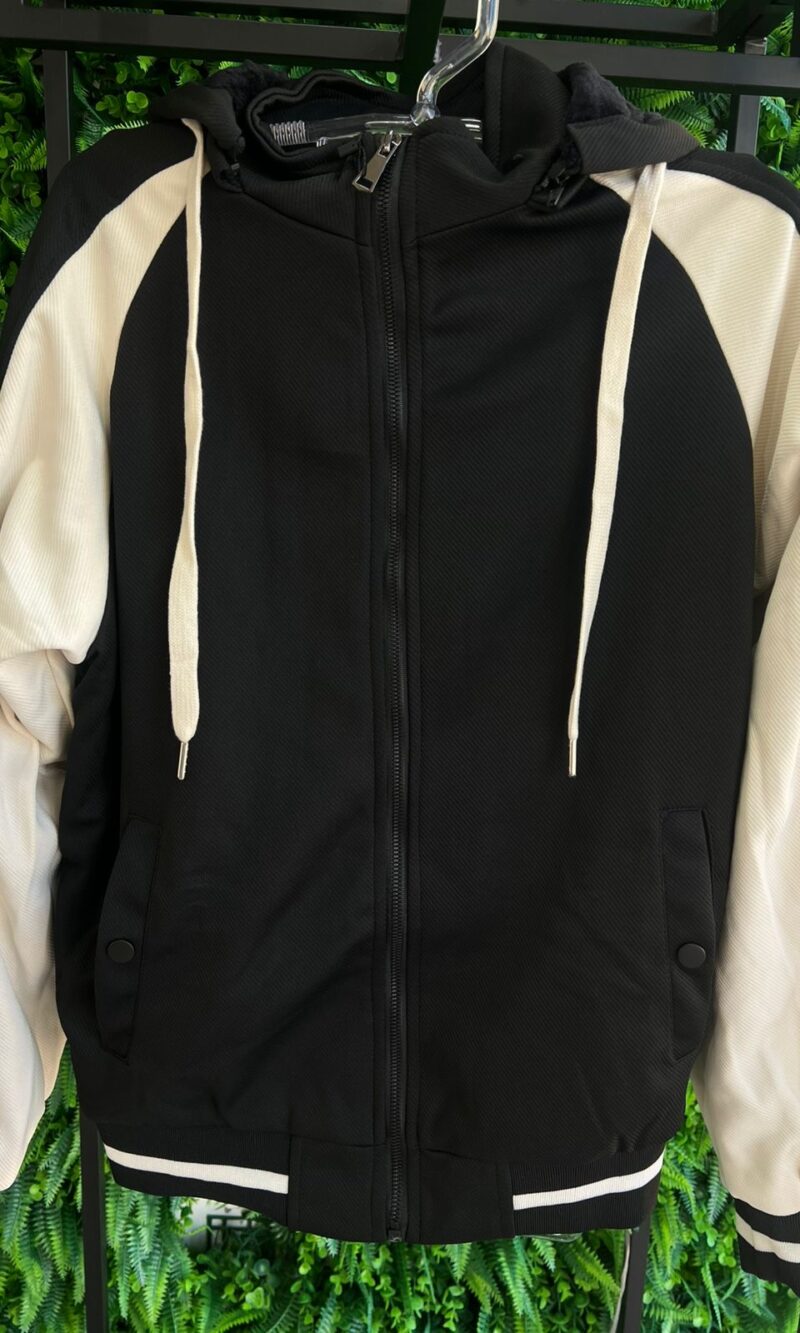 jaqueta amanda preto/off white
