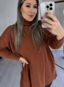 blusa vest leg pamela caramelo
