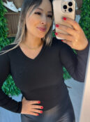 blusa gola v canelada flanelada preto