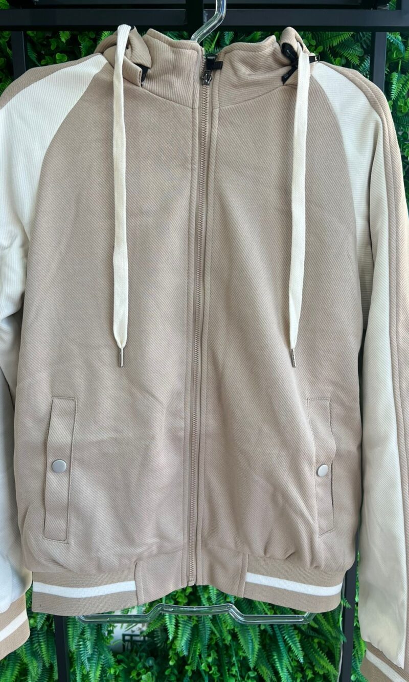 jaqueta amanda bege/off white