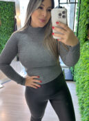 cacharel bruna canelada flanelada cinza escuro