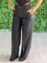 calça courino flanelado cintia preto
