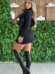 vestido poliamida mimas preto