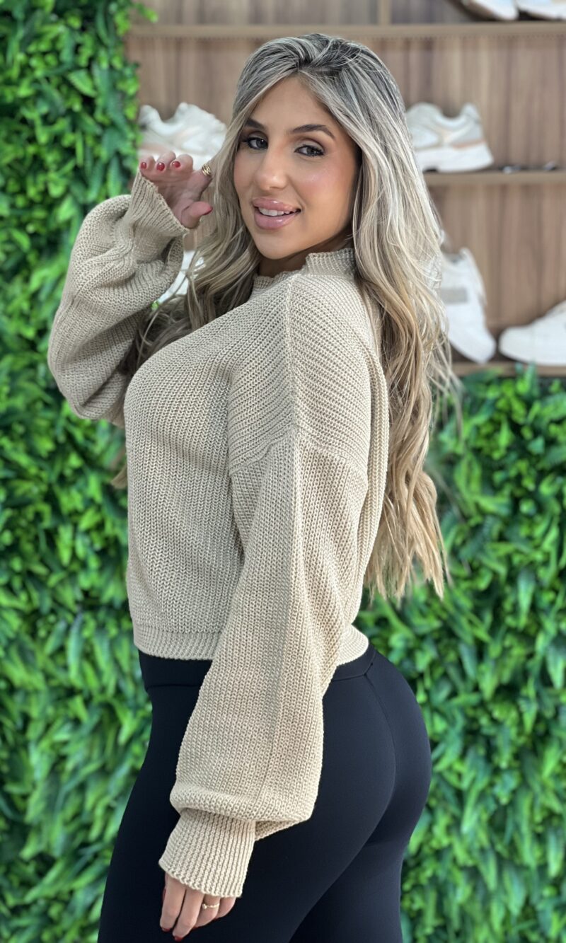 blusa manga longa tricot julia bege blusa manga longa tricot julia bege