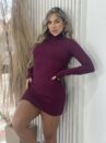 vestido térmico gola roxo
