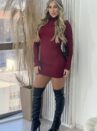 vestido térmica gola bordô