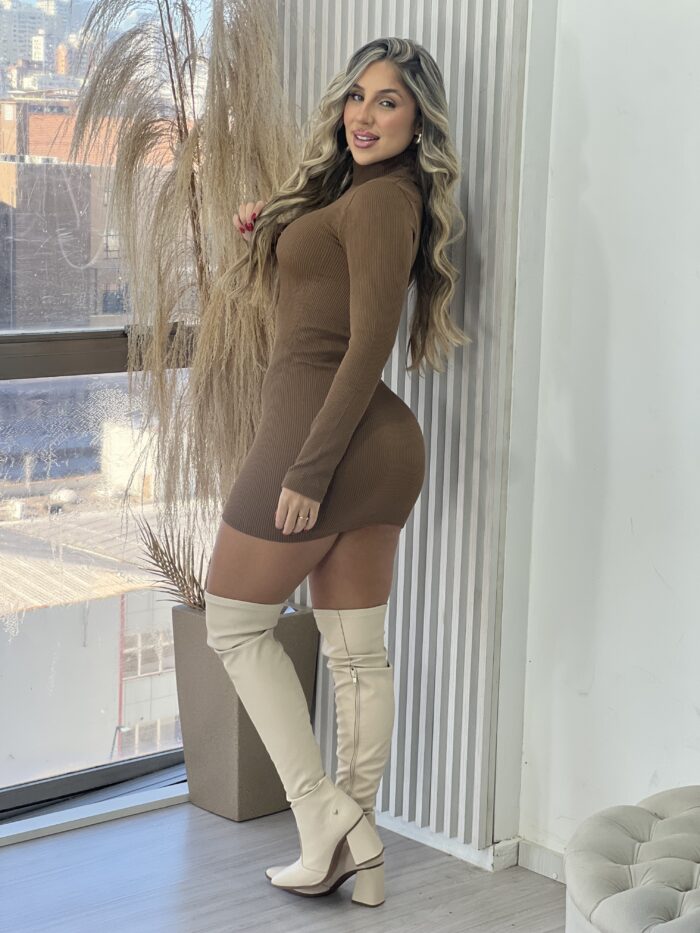 vestido térmico gola caramelo vestido térmico gola caramelo