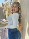 cropped manga longa clara branco