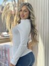 blusa térmica texturizada gola branco