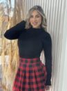blusa térmica texturizada gola preto