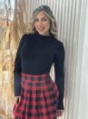 blusa térmica texturizada gola preto