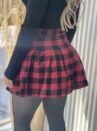 saia prega xadrez vermelho