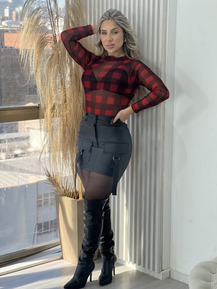 saia courino cleo preto saia courino cleo preto