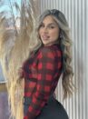 body tule xadrez vermelho