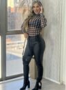 body tule xadrez preto