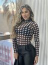body tule xadrez preto