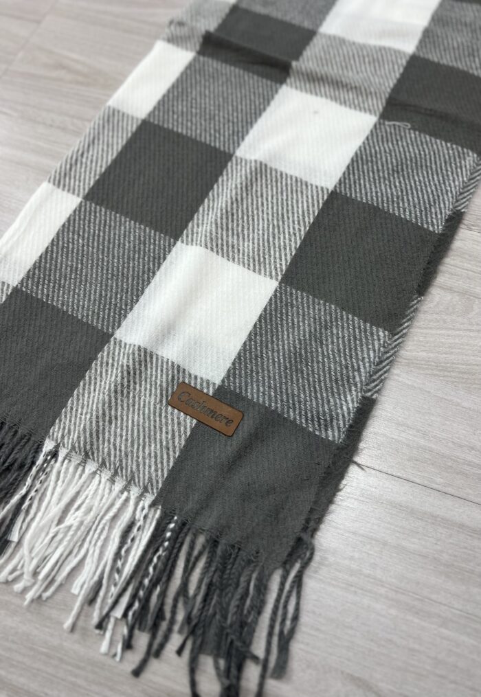 lenço flanelado xadrez cinza lenço flanelado xadrez cinza